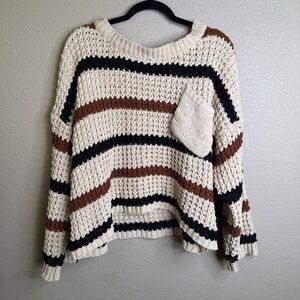 POL Chunky Striped Ultra-Soft Knit Sweater – Size Small